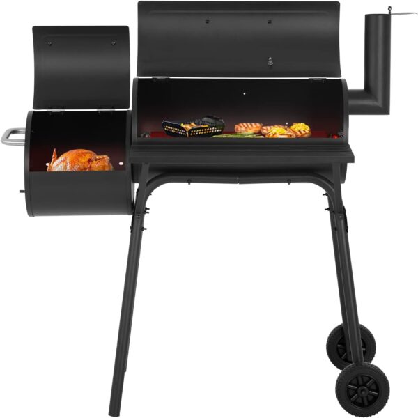 43-inch Charcoal Outdoor BBQ Grill - Portable Camping Grill