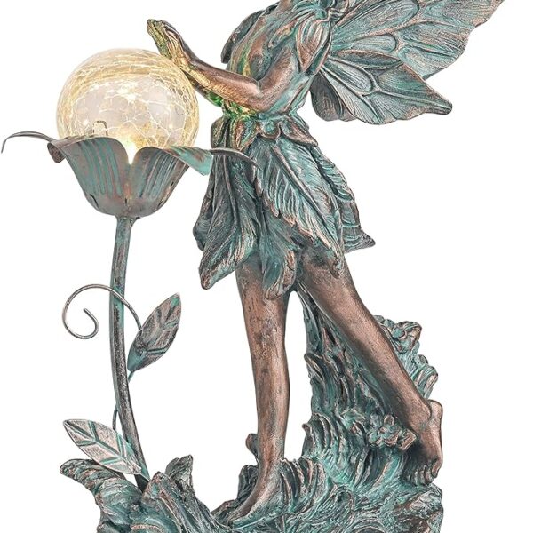 TERESA'S COLLECTIONS Garden Fairy, Large Bronze Garden Sculptures